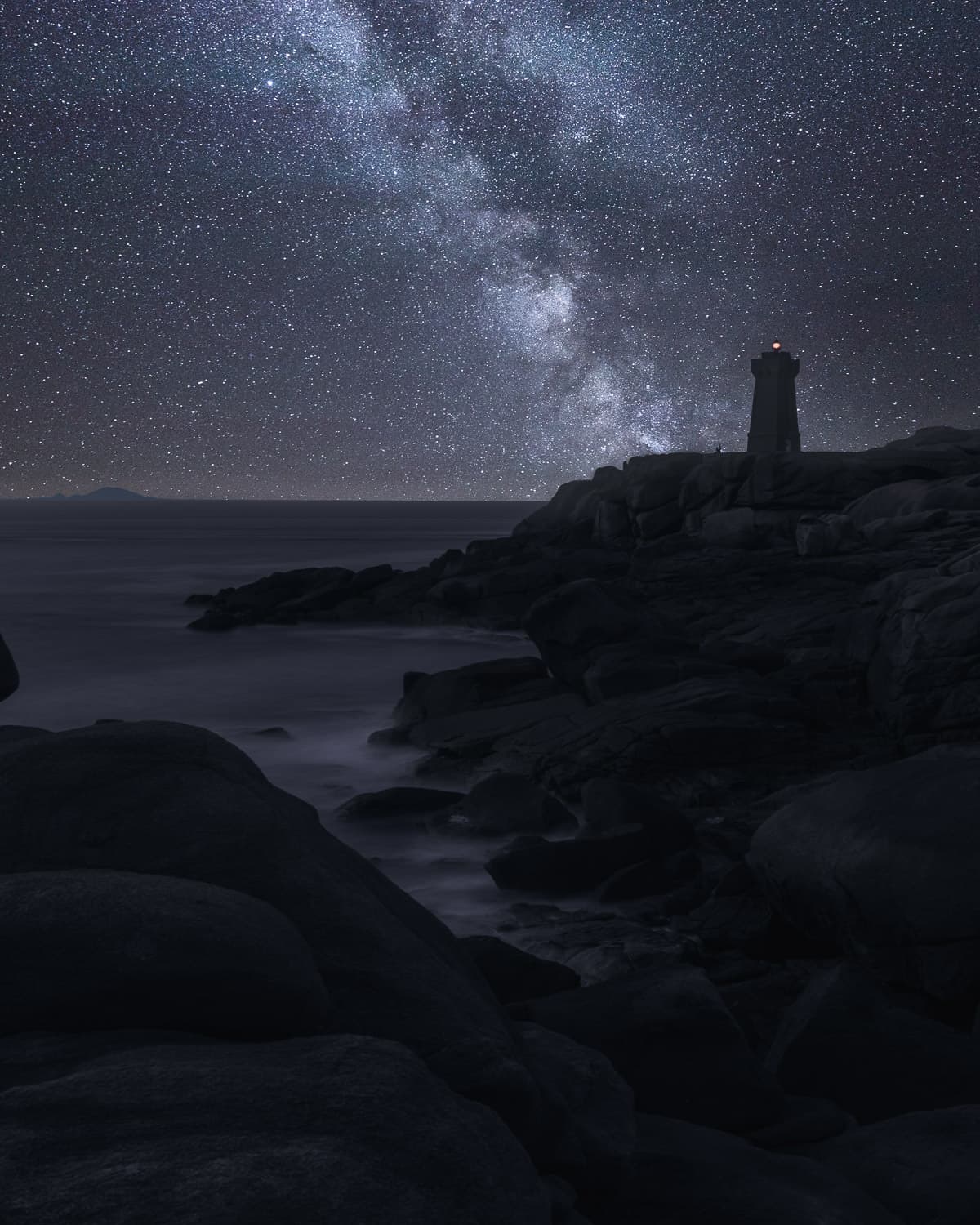 Milky Way Phare Ploumanach Bretagne France — Javier Delabat