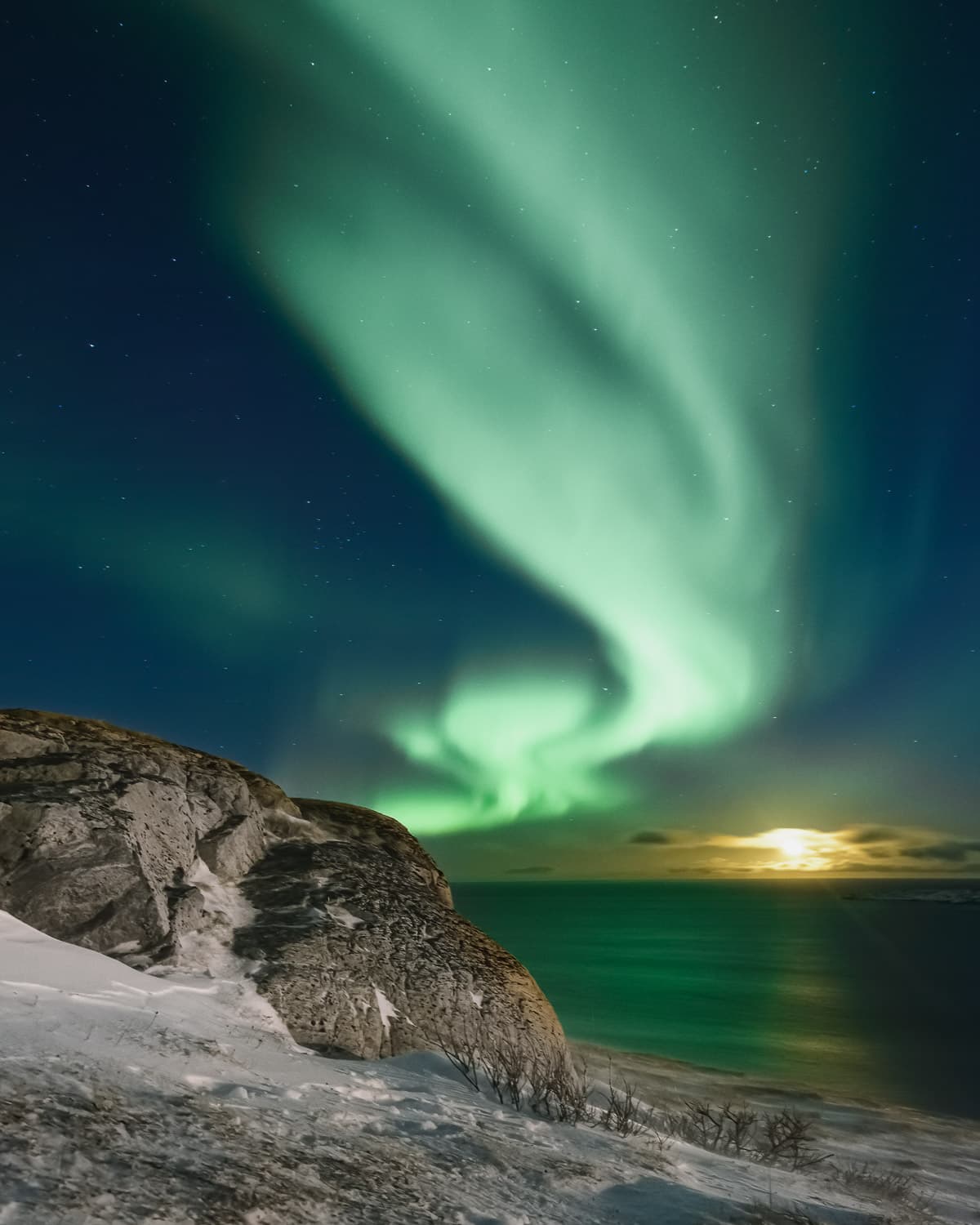 Northern Lights Bugoynnes Finnmark Norway — Javier Delabat