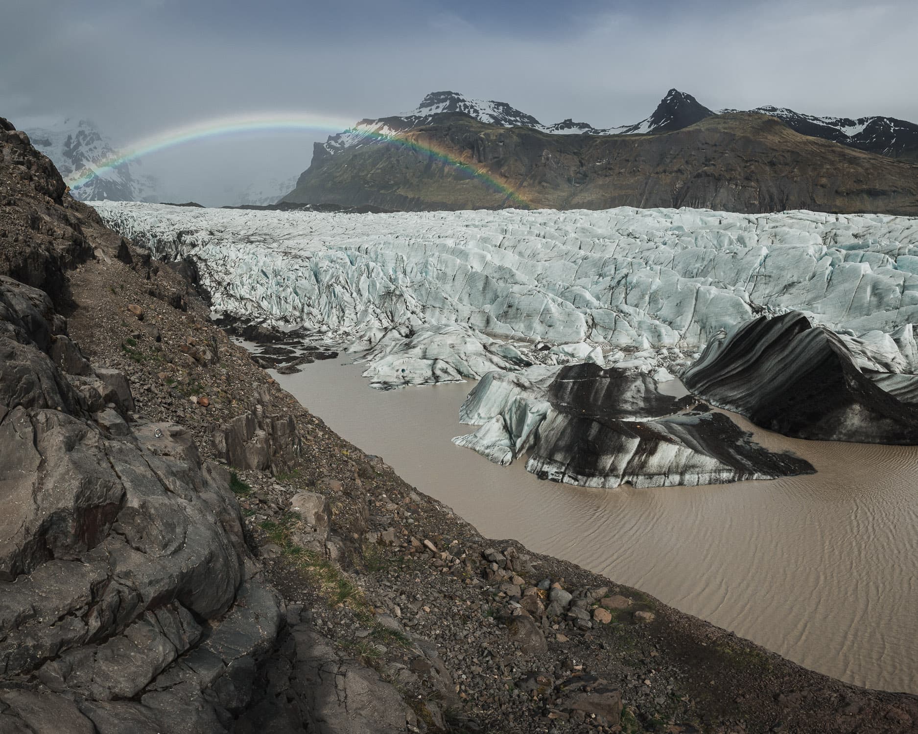 Rainbow Svinafellsjokull South Shore Iceland — Javier Delabat
